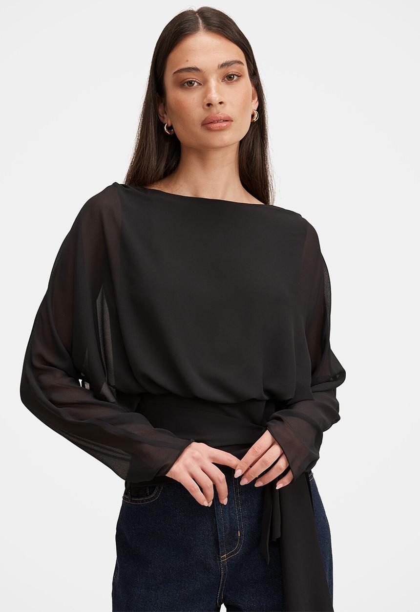 Forever New - Jessie batwing top - black