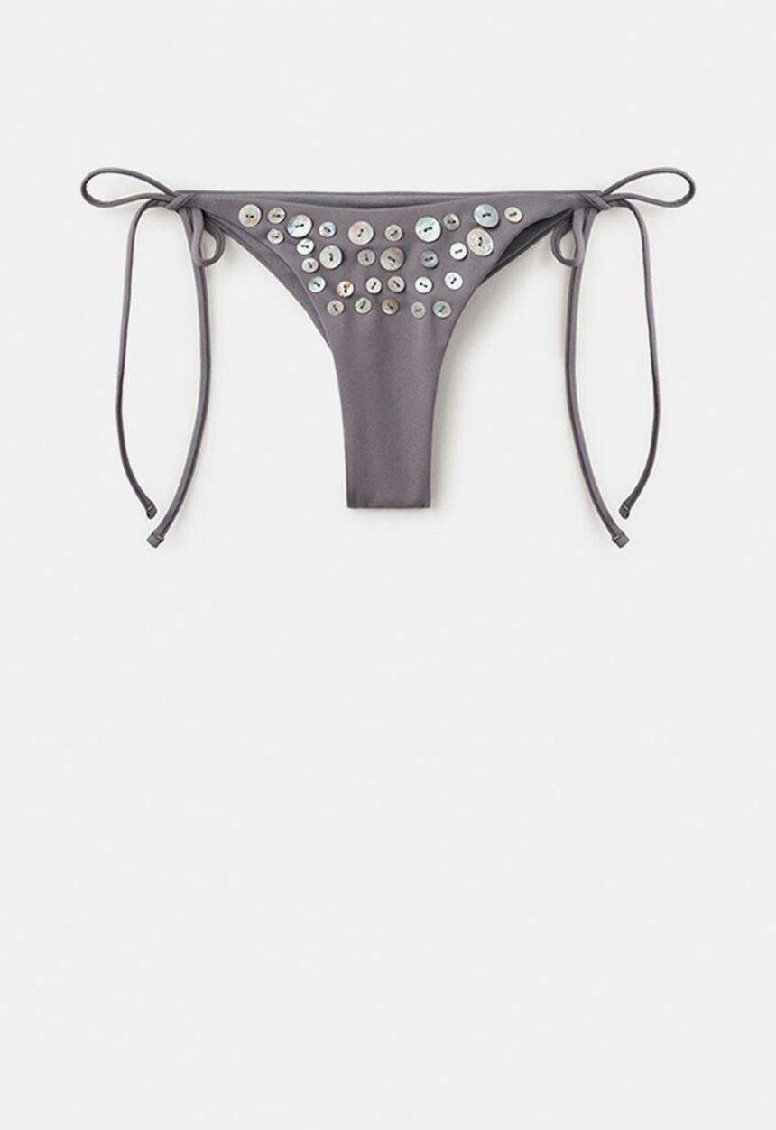 MANGO - Bikini pantie nacar- gray