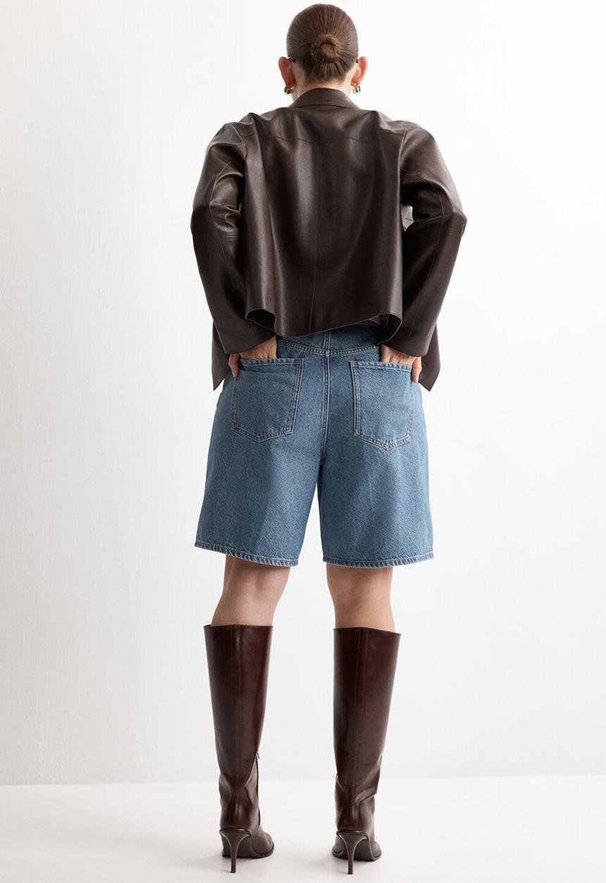 MANGO - BERMUDA SHORTS CAMILLA - Open-Blue