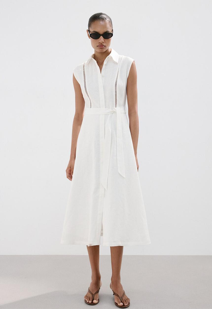 MANGO - Dress caty2 - light beige