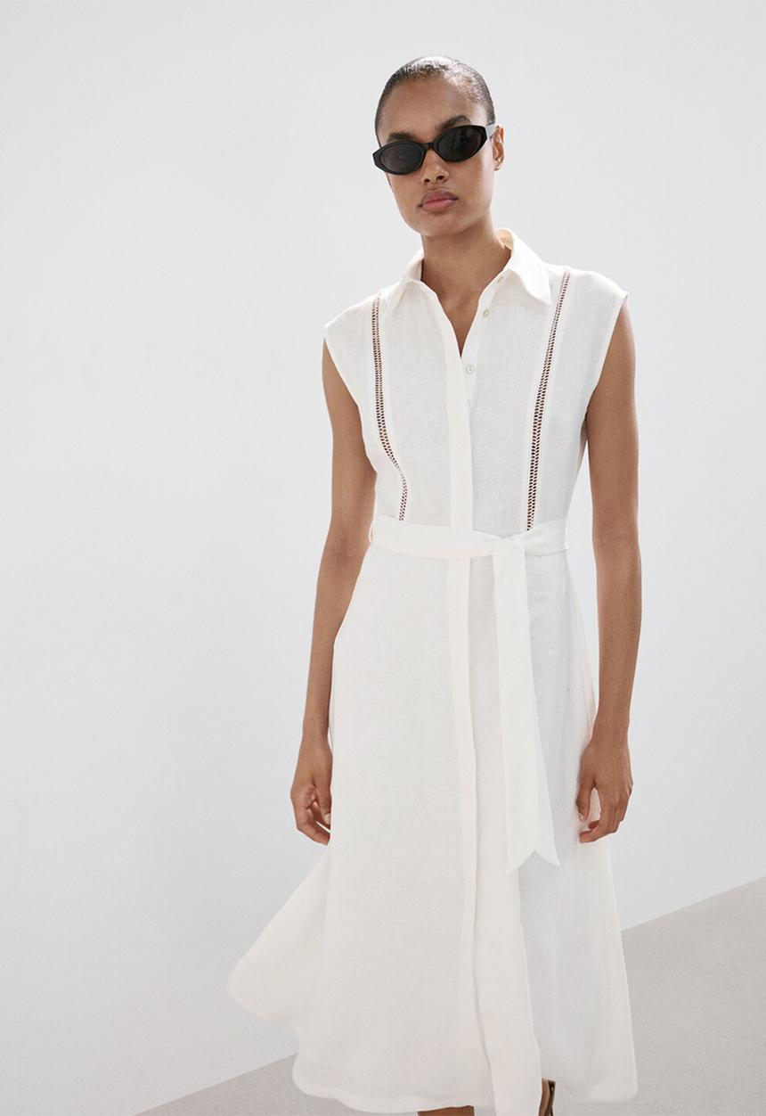 MANGO - Dress caty2 - light beige