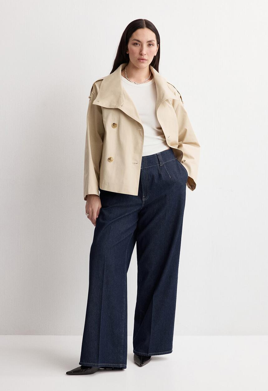 MANGO - Trousers alma- open blue
