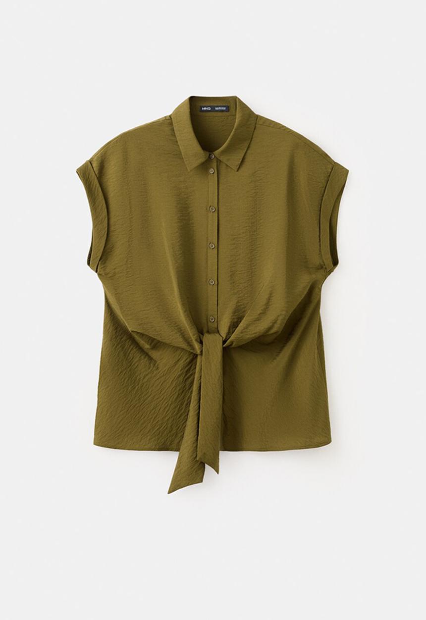 MANGO - Shirt nudo - green
