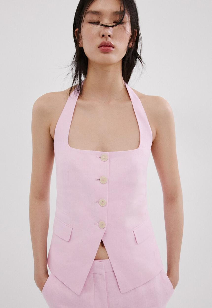MANGO - Vest boreli - pink