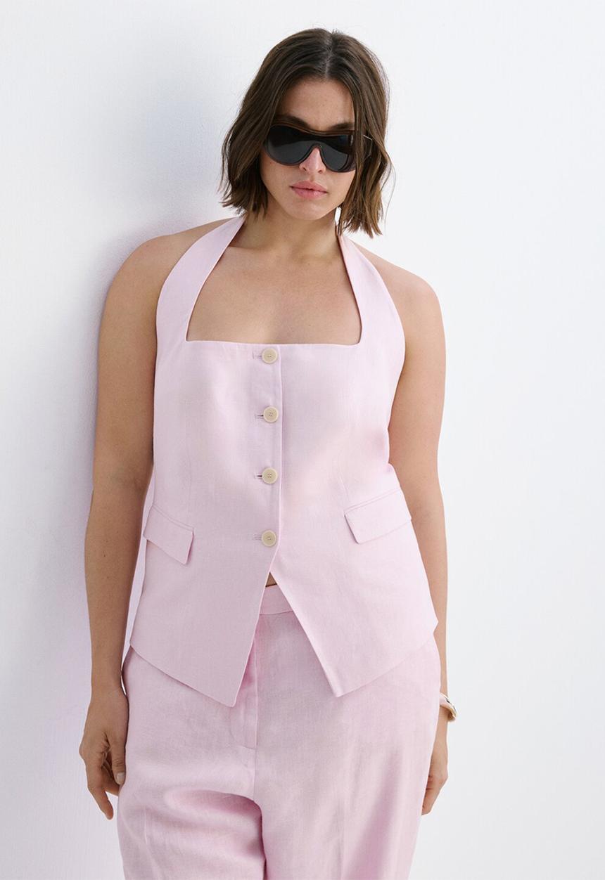 MANGO - Plus vest boreli - pink