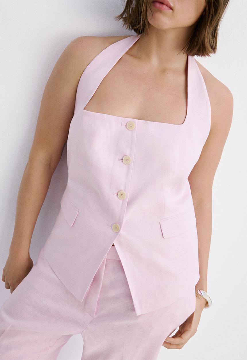 MANGO - Plus vest boreli - pink