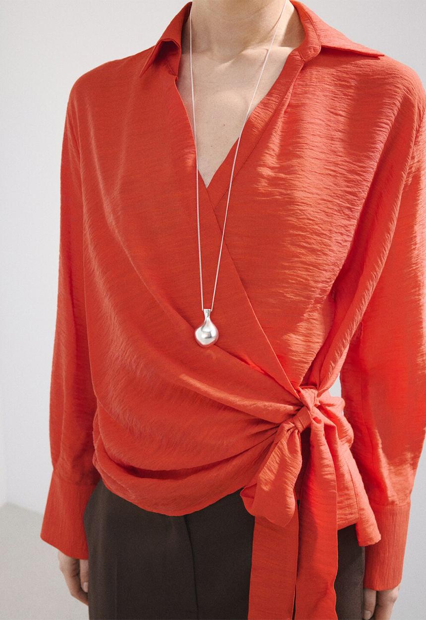MANGO - Shirt caperu - red