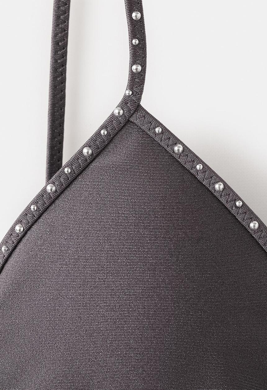 MANGO - Bikini top cosmo- gray