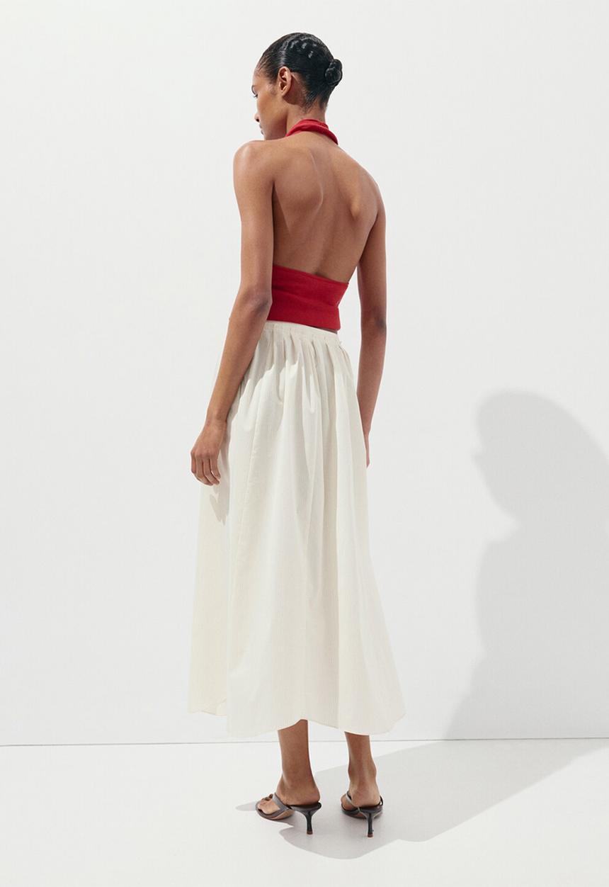 MANGO - Skirt corfu - light beige