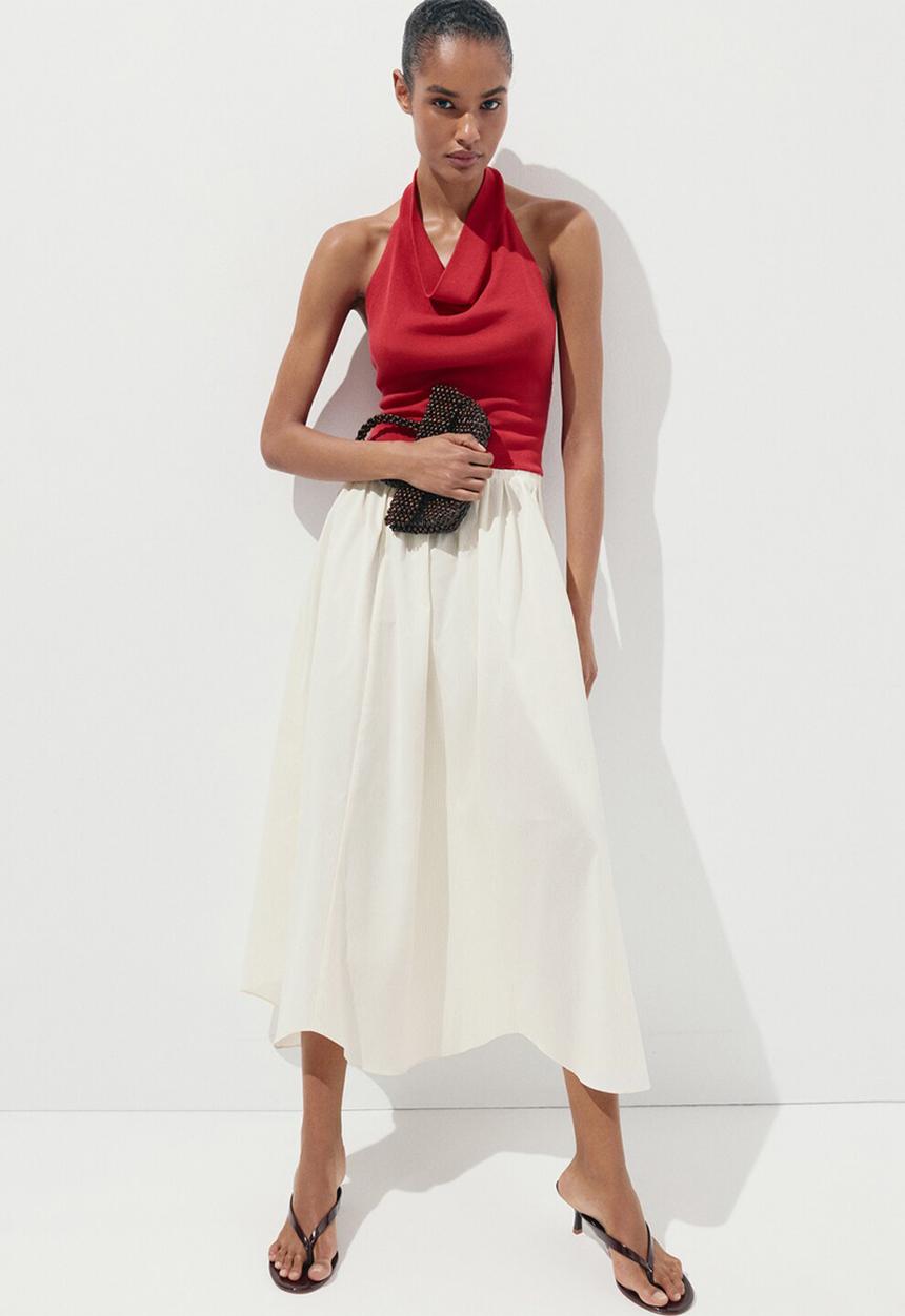 MANGO - Skirt corfu - light beige