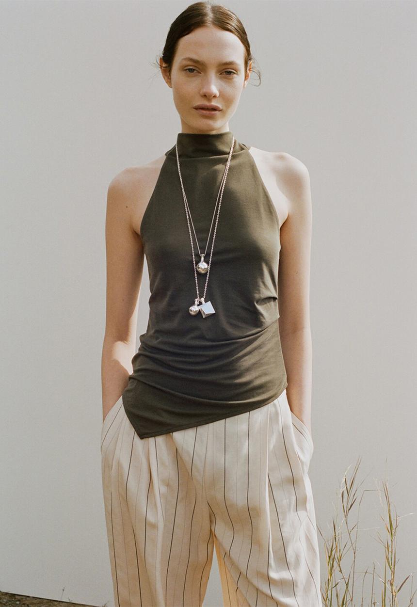 MANGO - Top tristan - khaki