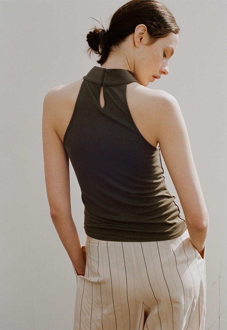 MANGO - Top tristan - khaki