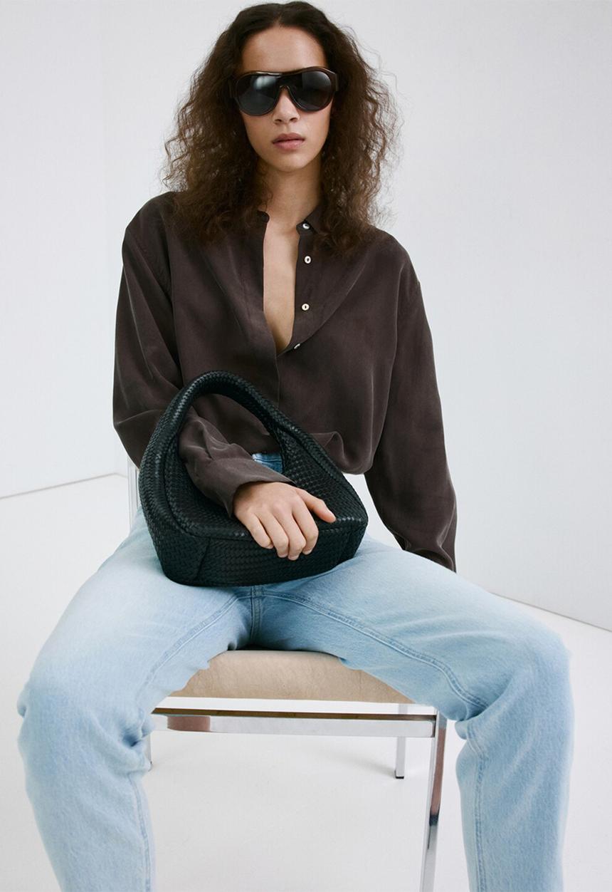 MANGO - Jeans newmom - open blue