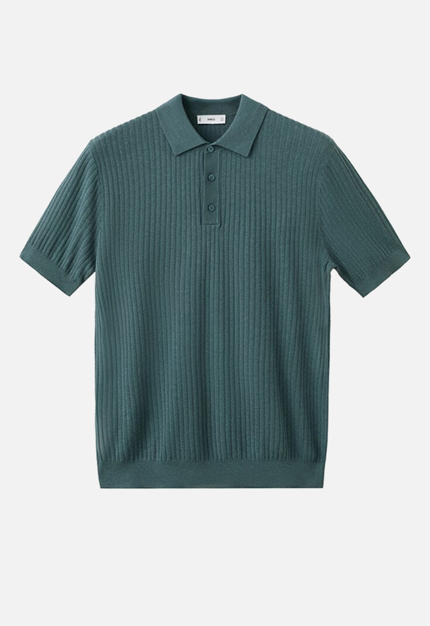MANGO - Poloshirt Paule - Medium Green