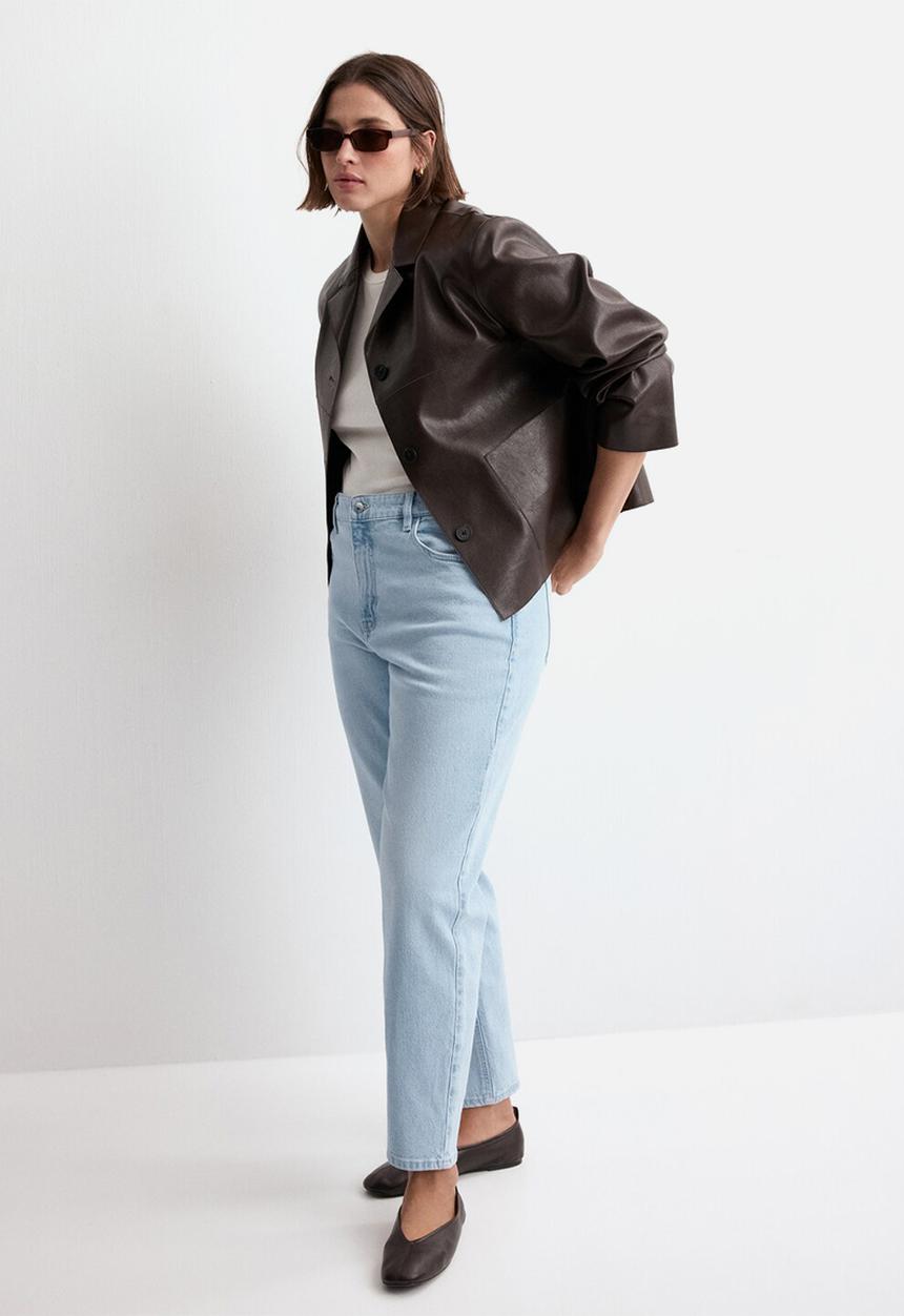 MANGO - Plus jeans newmom - open blue