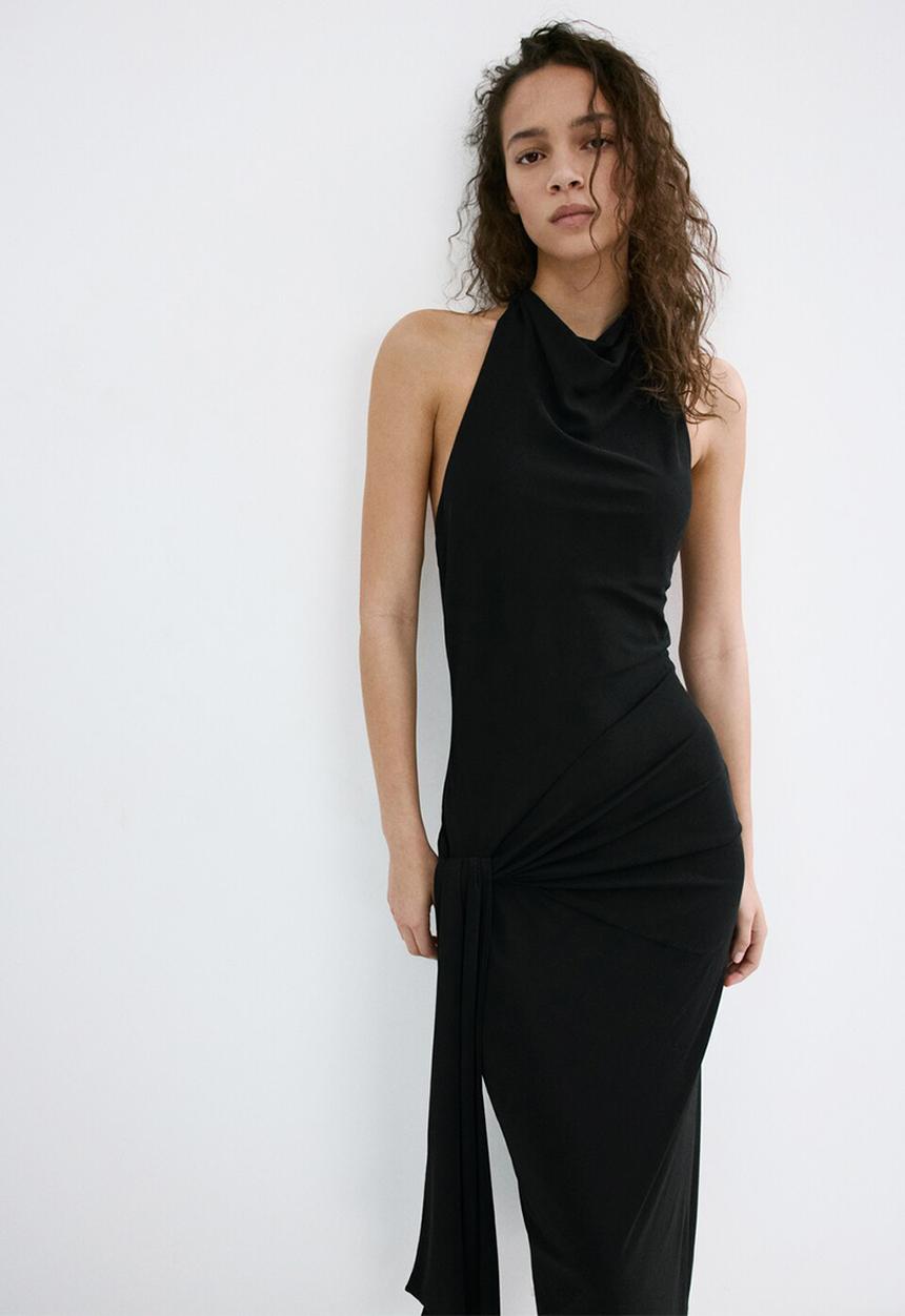 MANGO - Dress tapioca - black