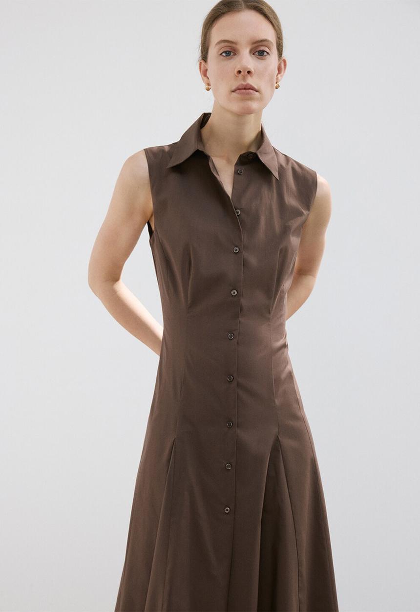 MANGO - Dress lala - brown