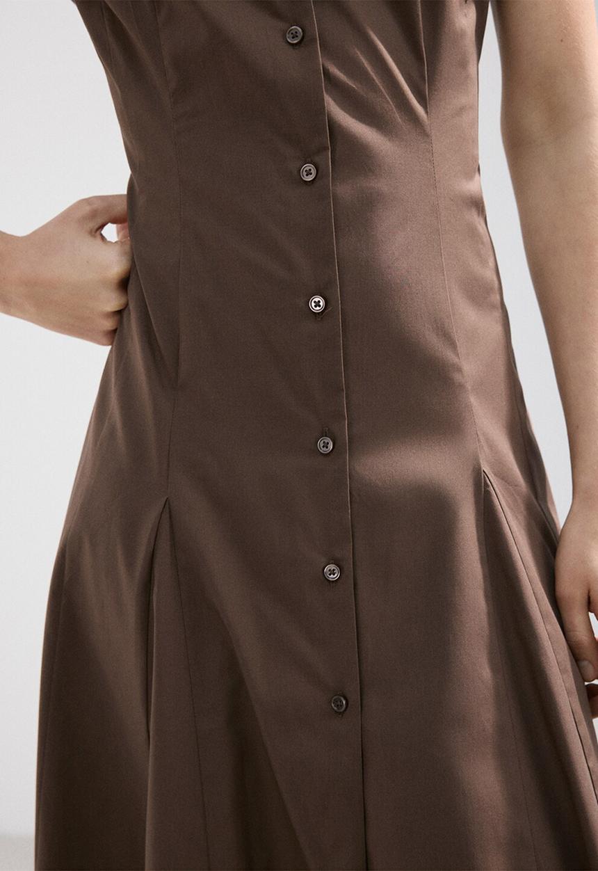 MANGO - Dress lala - brown