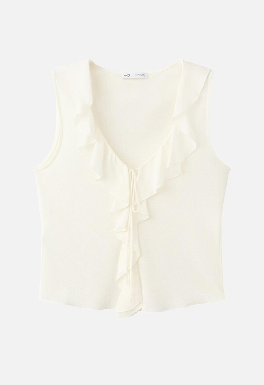 MANGO - Top voland - natural