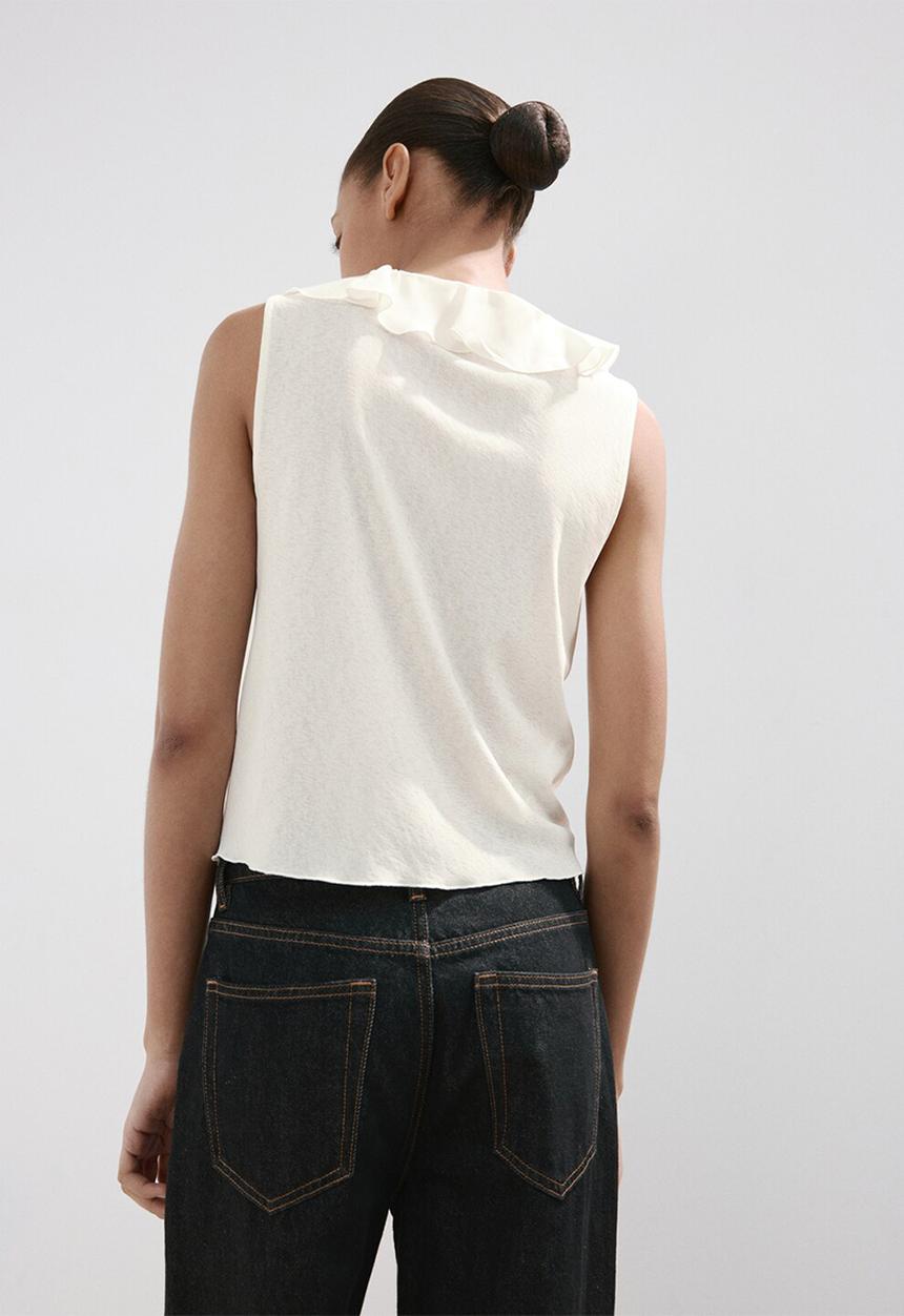 MANGO - Top voland - natural