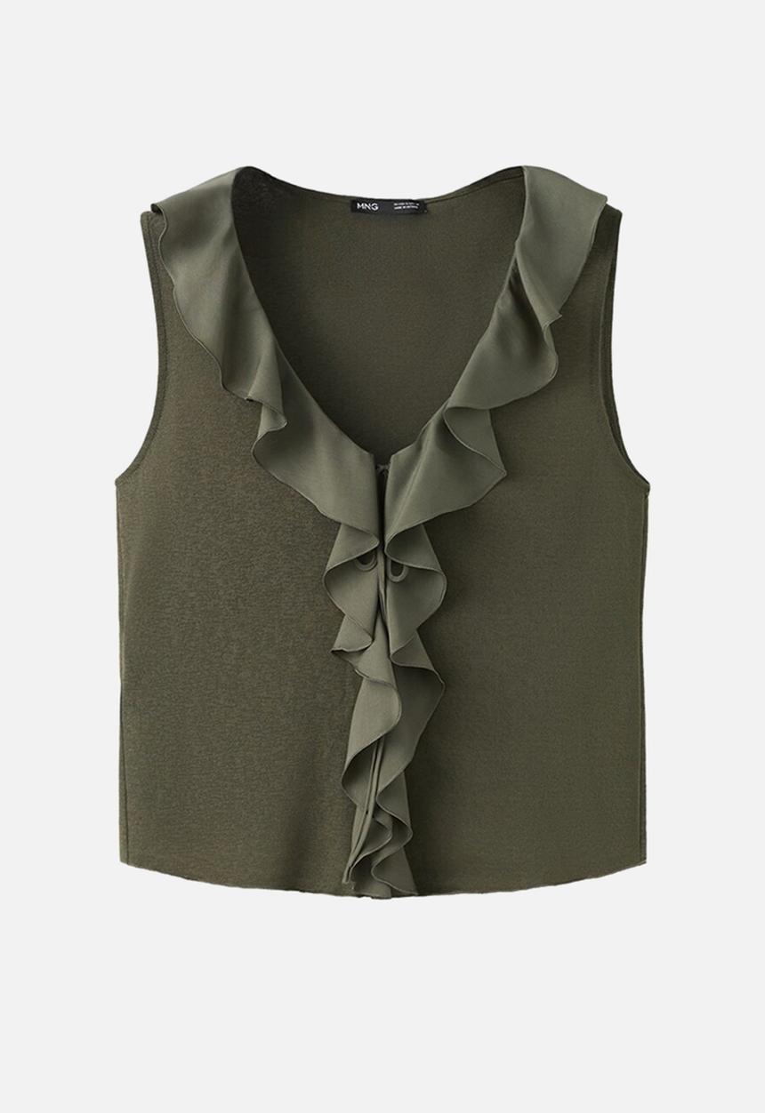 MANGO - Top voland - khaki