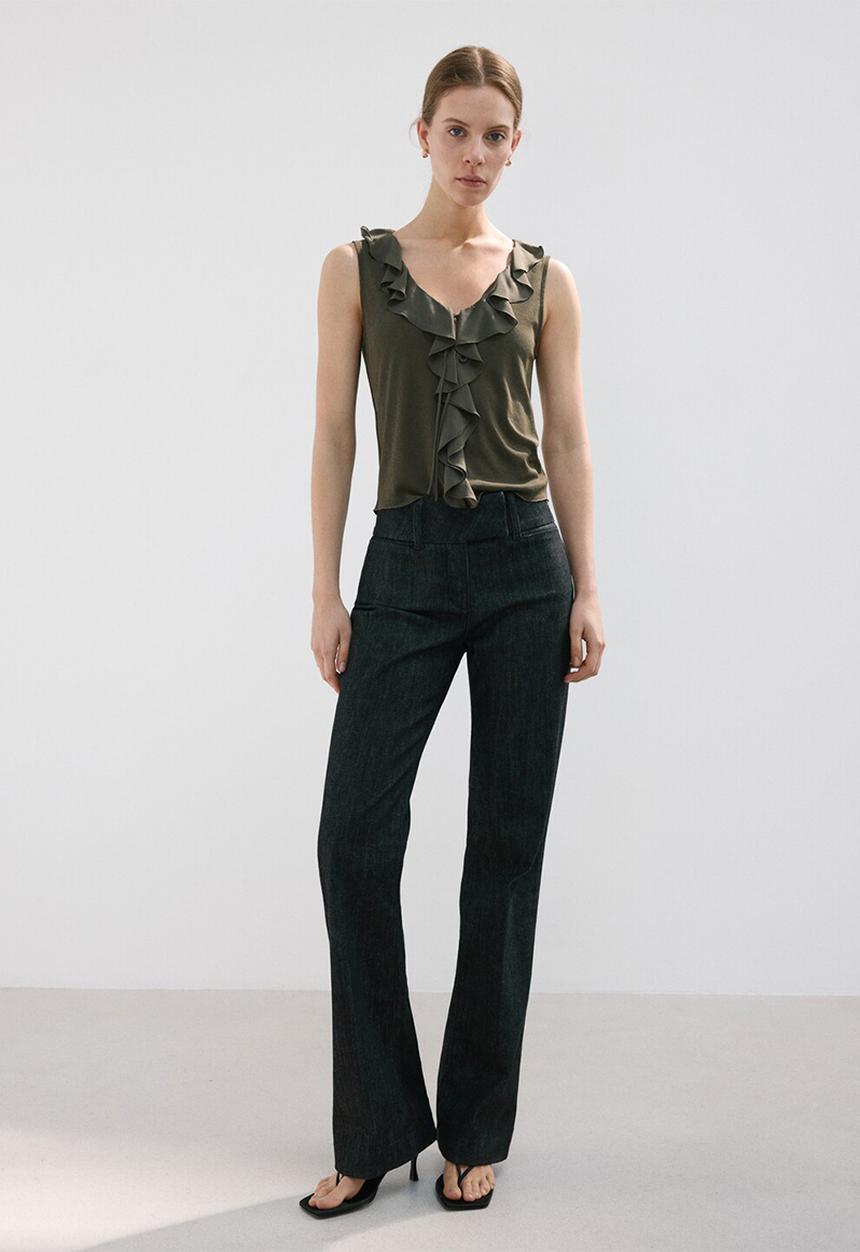 MANGO - Top voland - khaki