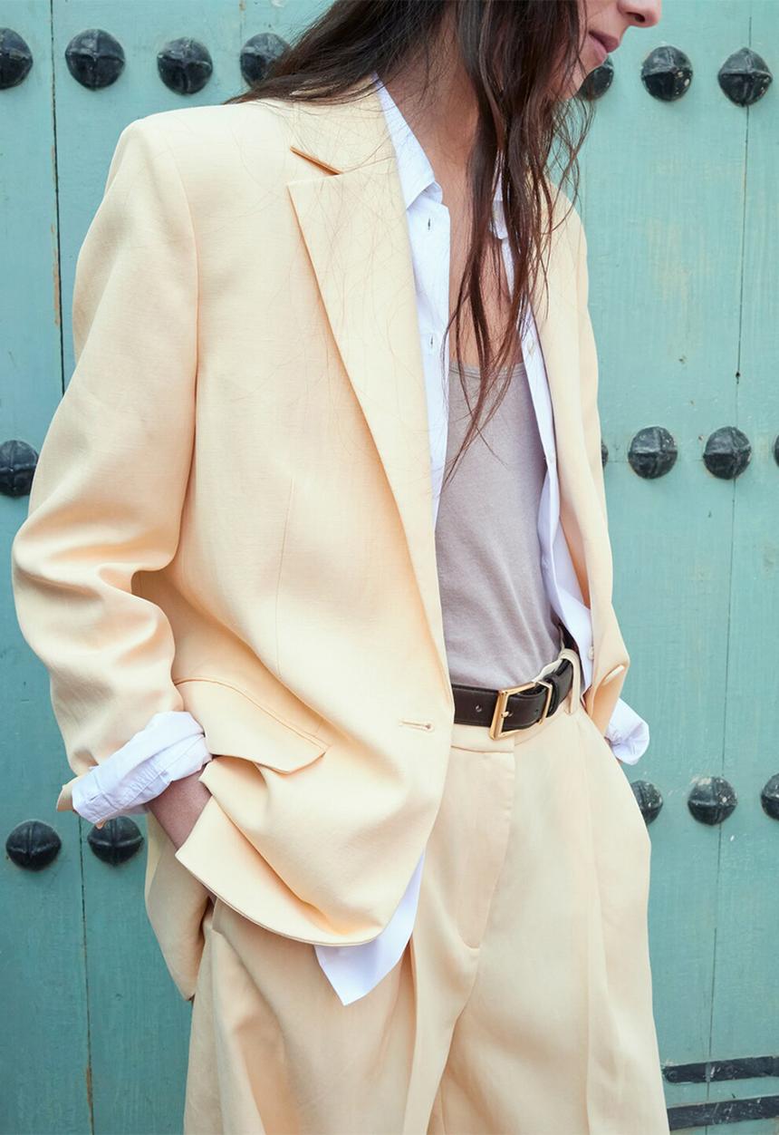 MANGO - Blazer martini - yellow
