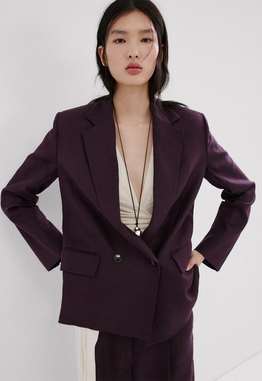 MANGO - Blazer tempoli - medium purple