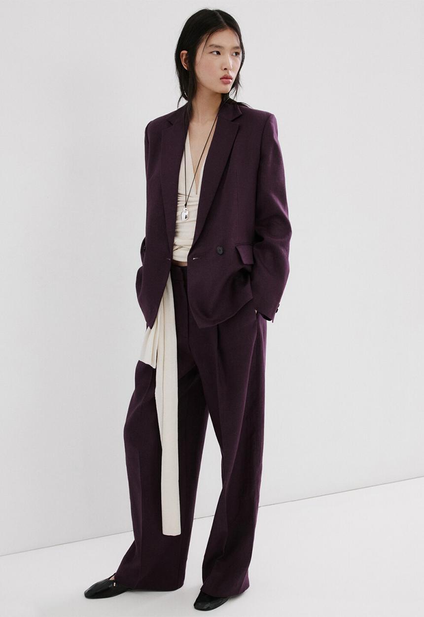 MANGO - Blazer tempoli - medium purple