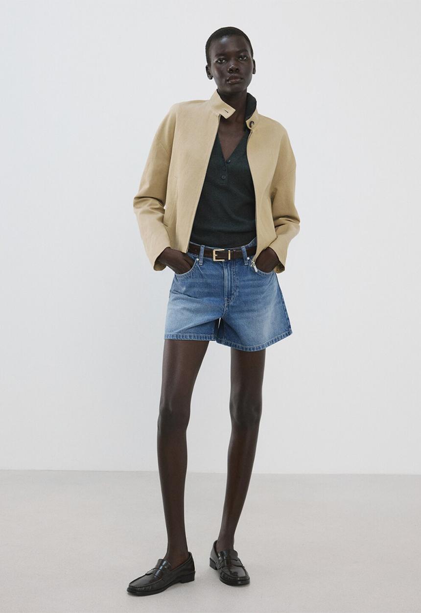 MANGO - Shorts zoey - open blue