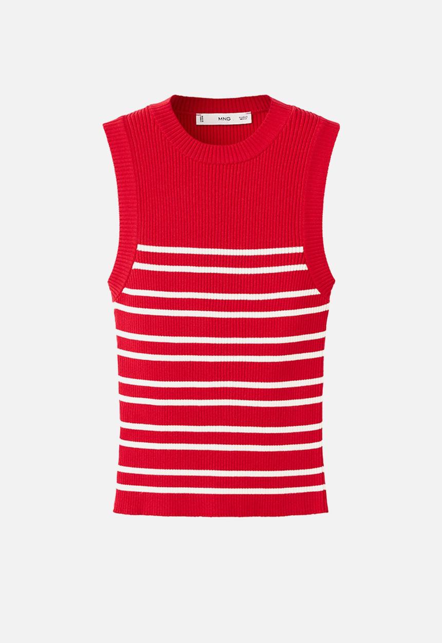 MANGO - Top chiclet - red