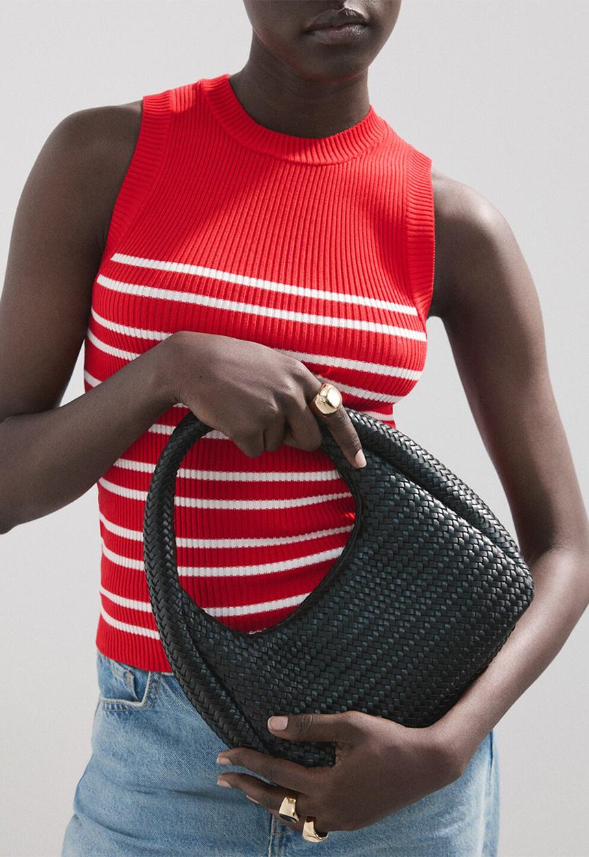 MANGO - Top chiclet - red