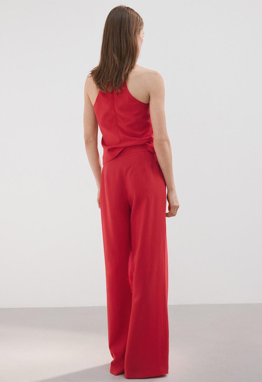 MANGO - Trousers maris - red