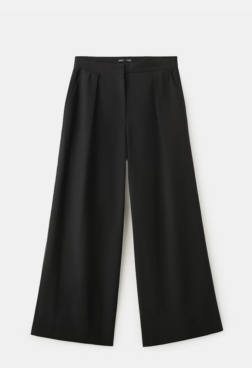 MANGO - Trousers maris - black