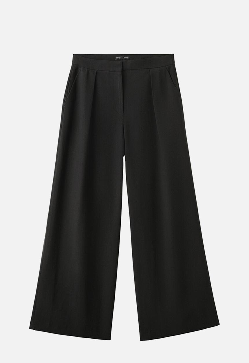 MANGO - Trousers maris - black