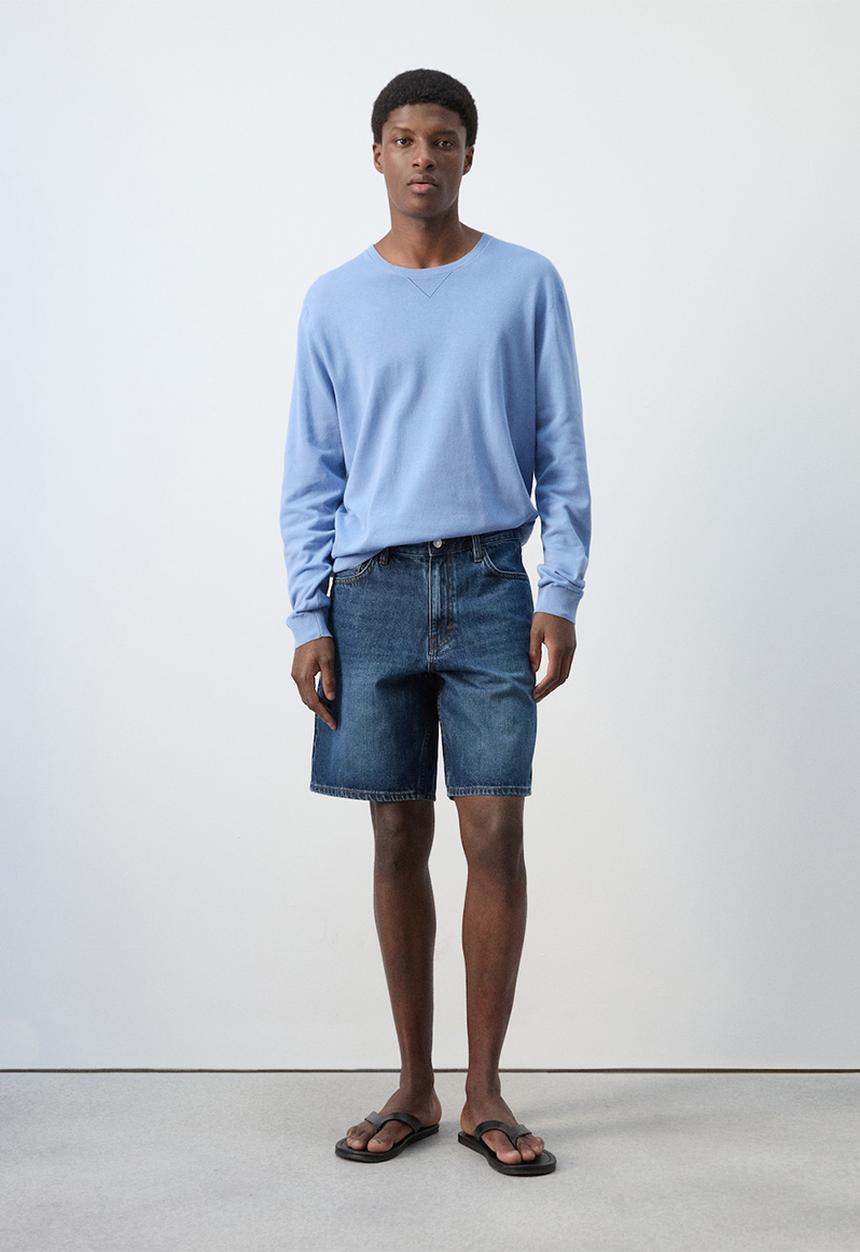 MANGO - Bermudas Jarod - Blue