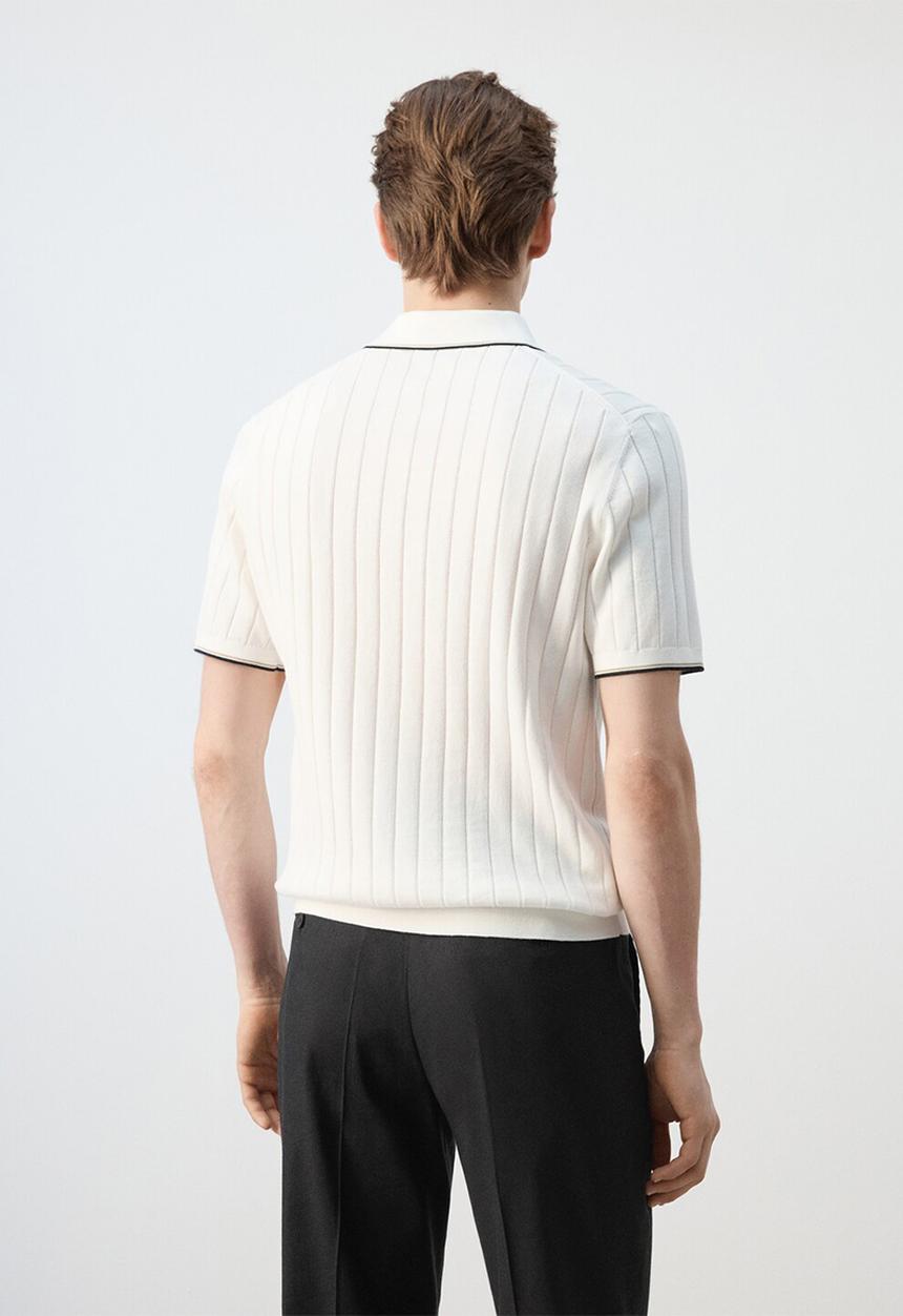 MANGO - Poloshirt Baluard - Offwhite