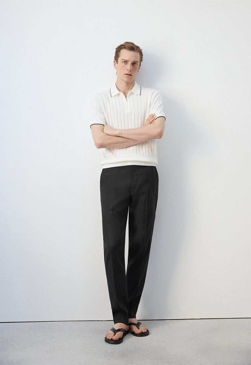 MANGO - Poloshirt Baluard - Offwhite
