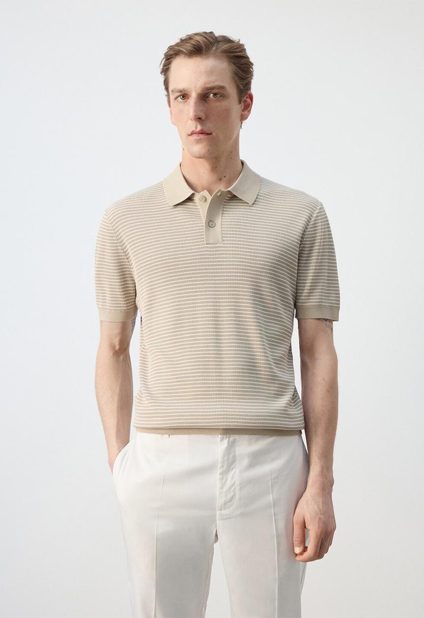 MANGO - Poloshirt Talaiar - Beige