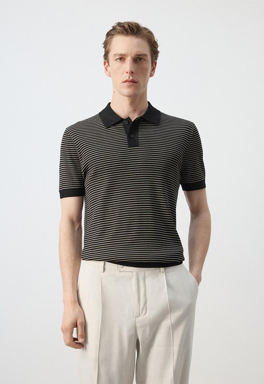 MANGO - Poloshirt Talaiar - Black