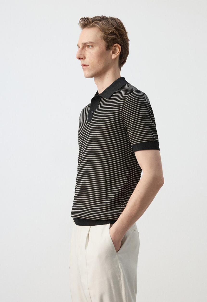 MANGO - Poloshirt Talaiar - Black