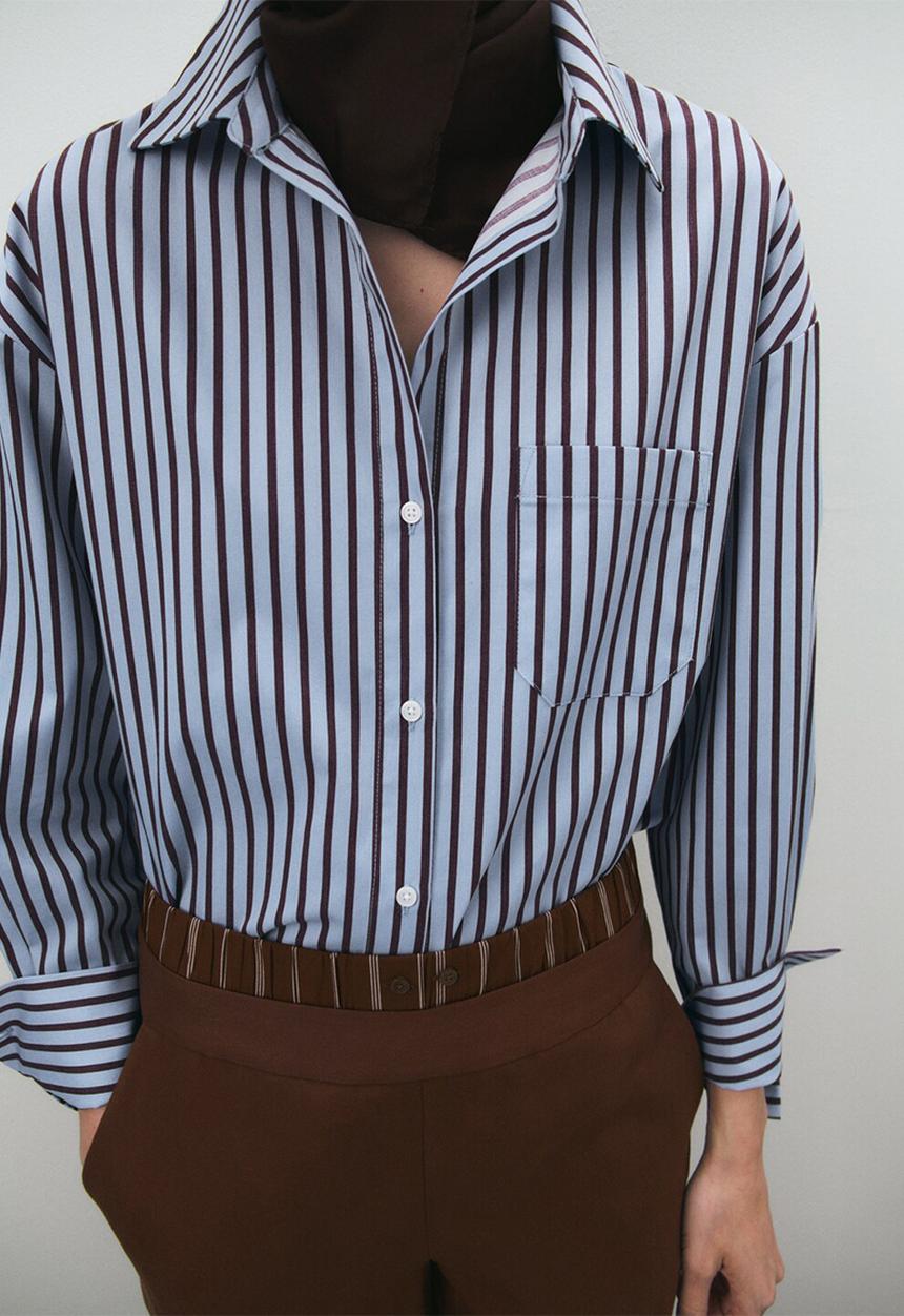 MANGO - Shirt fontana - light/pastel blue