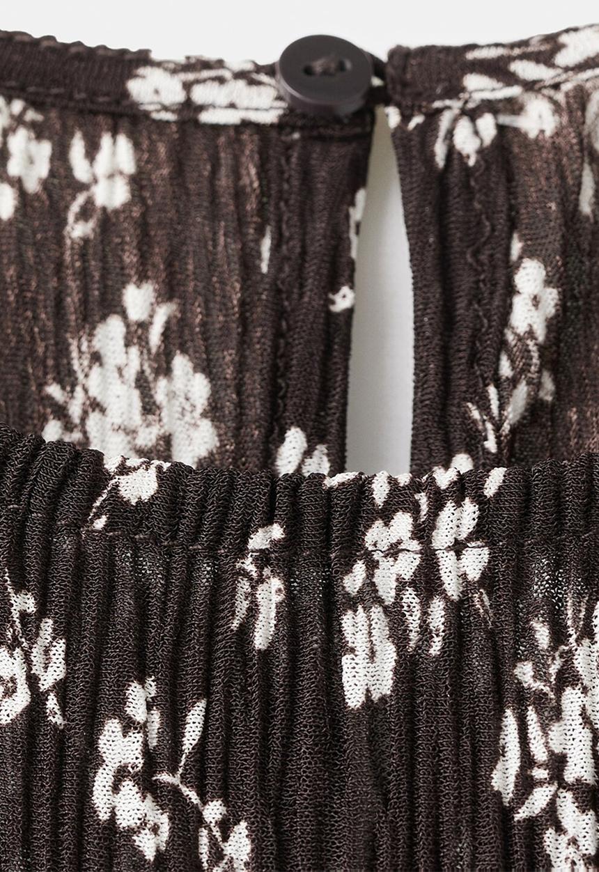 MANGO - Dress pome - brown