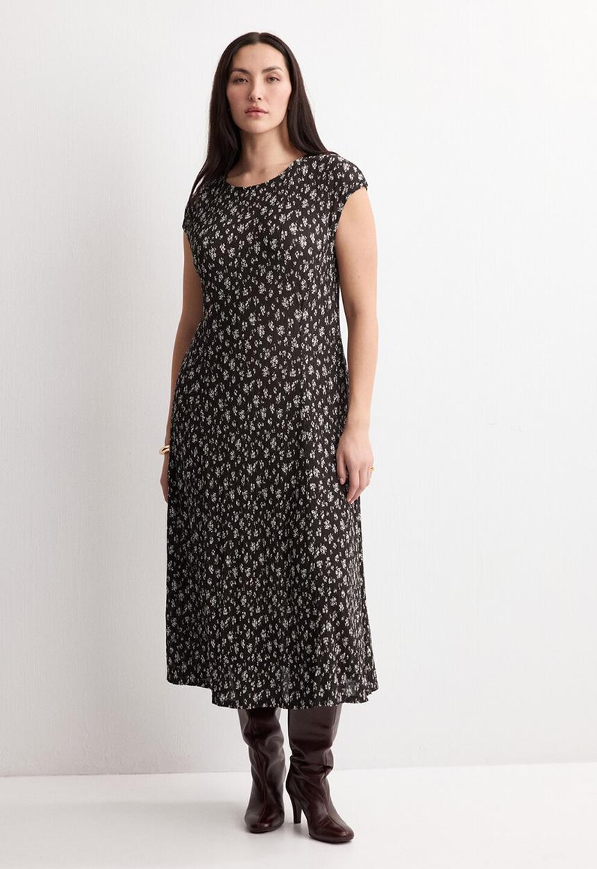 MANGO - Dress pome - brown