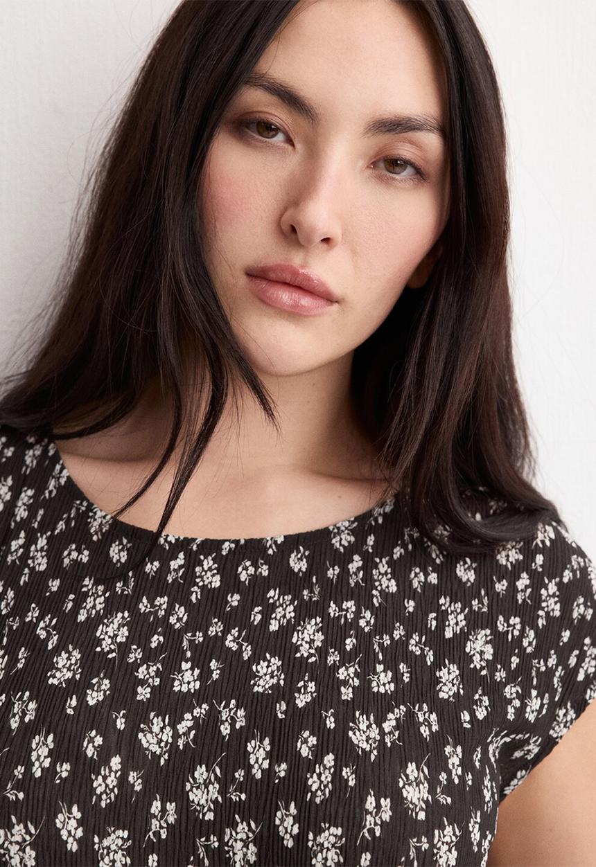 MANGO - Dress pome - brown