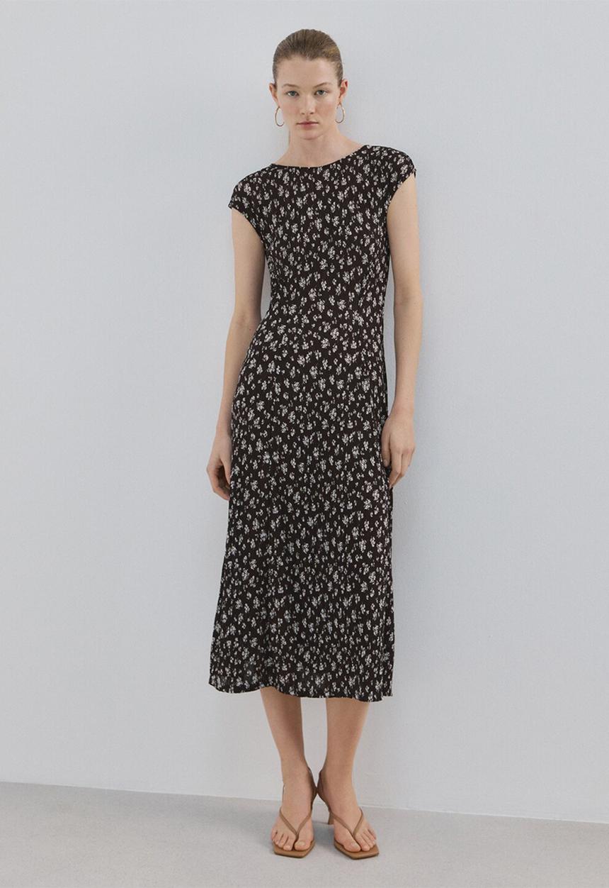 MANGO - Dress pome - brown