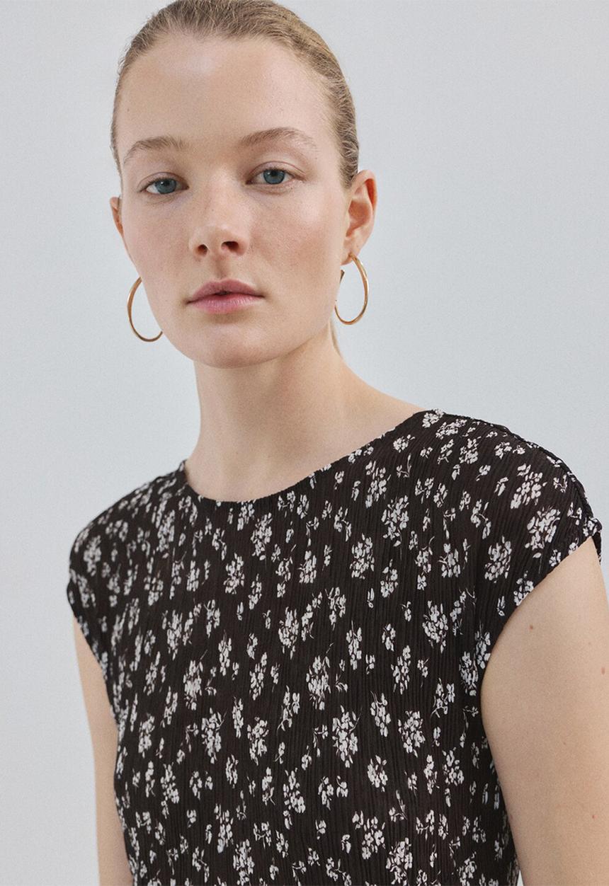MANGO - Dress pome - brown