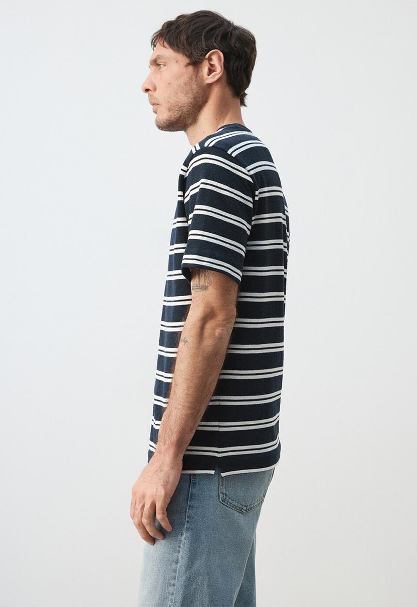 MANGO - T-Shirt Garir - Navy
