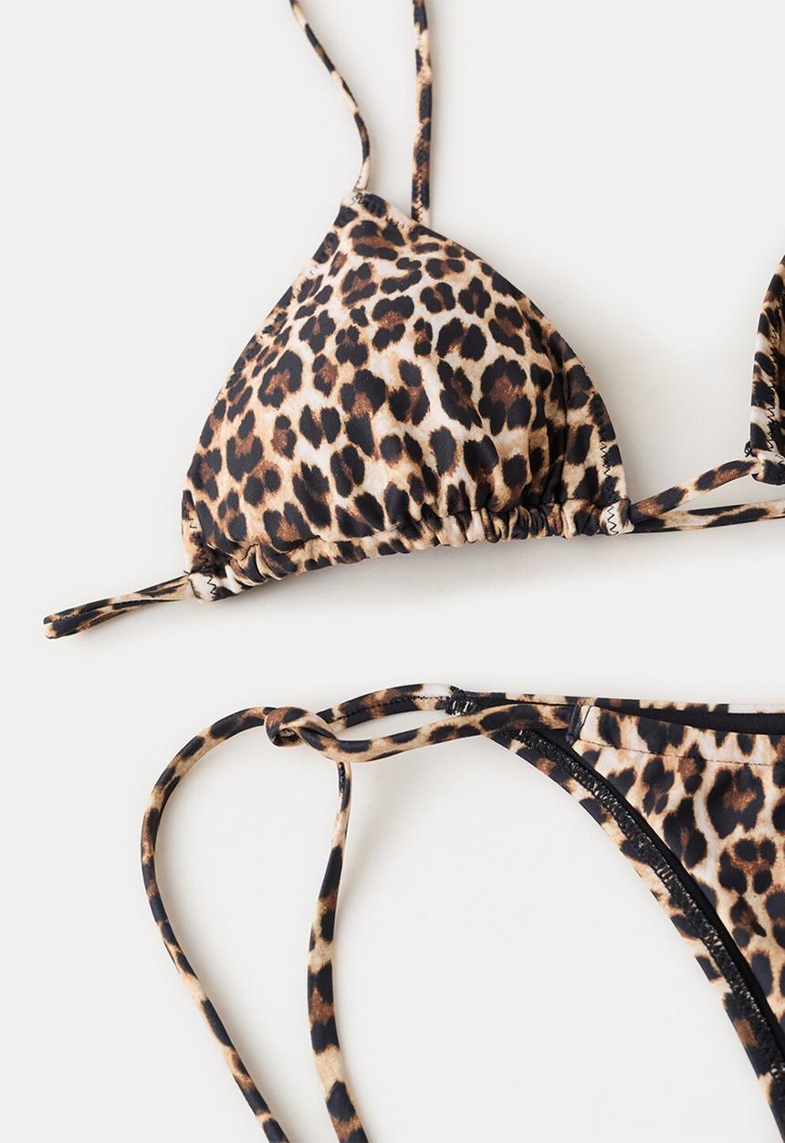 MANGO - Bikini pantie lea - brown