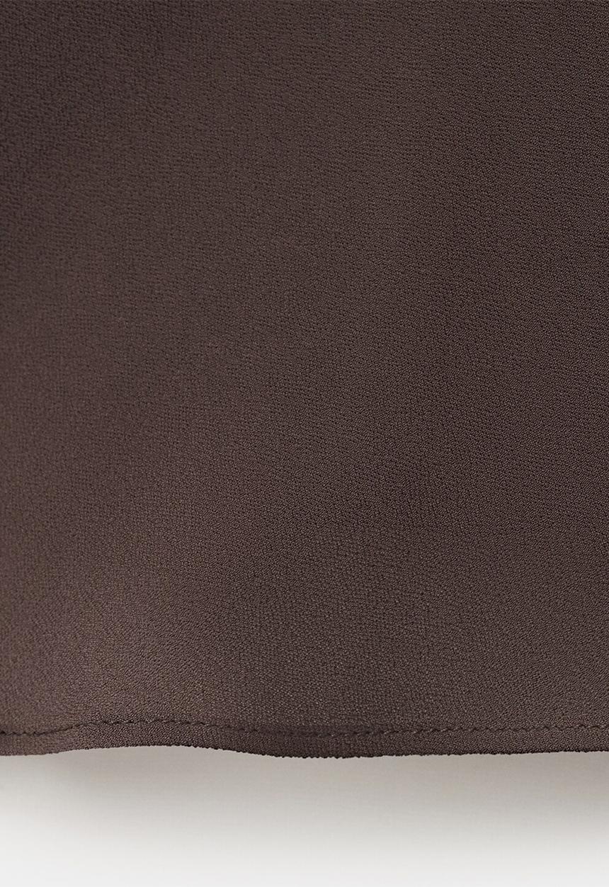 MANGO - Top lotus - dark brown